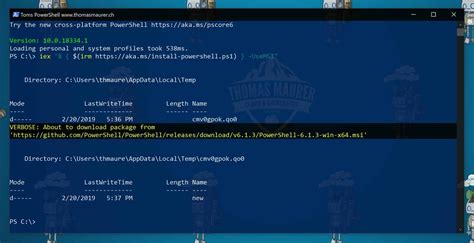 What Library for Powershell 6 contains the get.